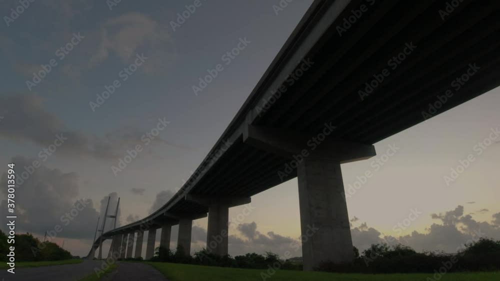 Sunrise at the Sidney Lanier Bridge, Brunswick, Georgia, USA