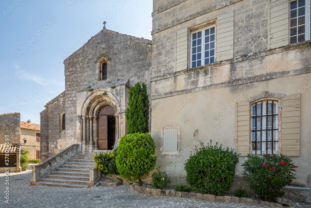 Church in the beautiful Provence village of Les Beaux de Provence