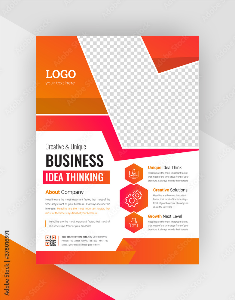 Creative & Unique Business Idea ThinkIng flyer template. Creative & Unique Business Idea ThinkIng flyer template.