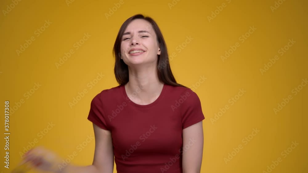 Young attractive woman having fun with hairbrush Young attractive woman having fun with hairbrush