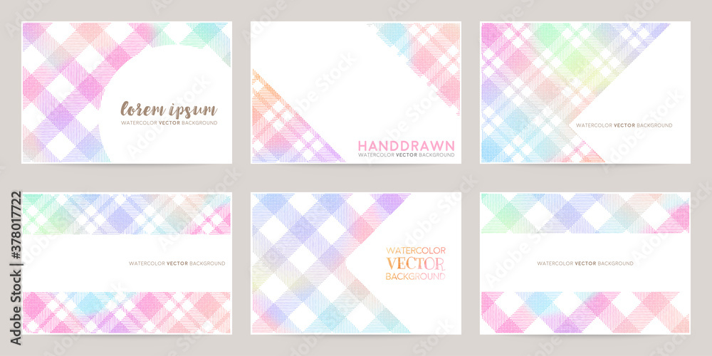 pastel color checkered pattern for card design