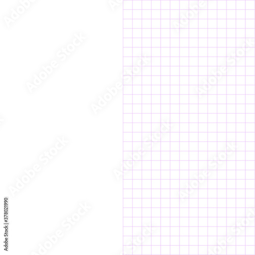 Grid paper on a white background. Vector. Pattern in cells.Grid design for planner preschool , homeschool planner, Illustration for notebook, daily planner, copybook, sketchpad,digital planner
