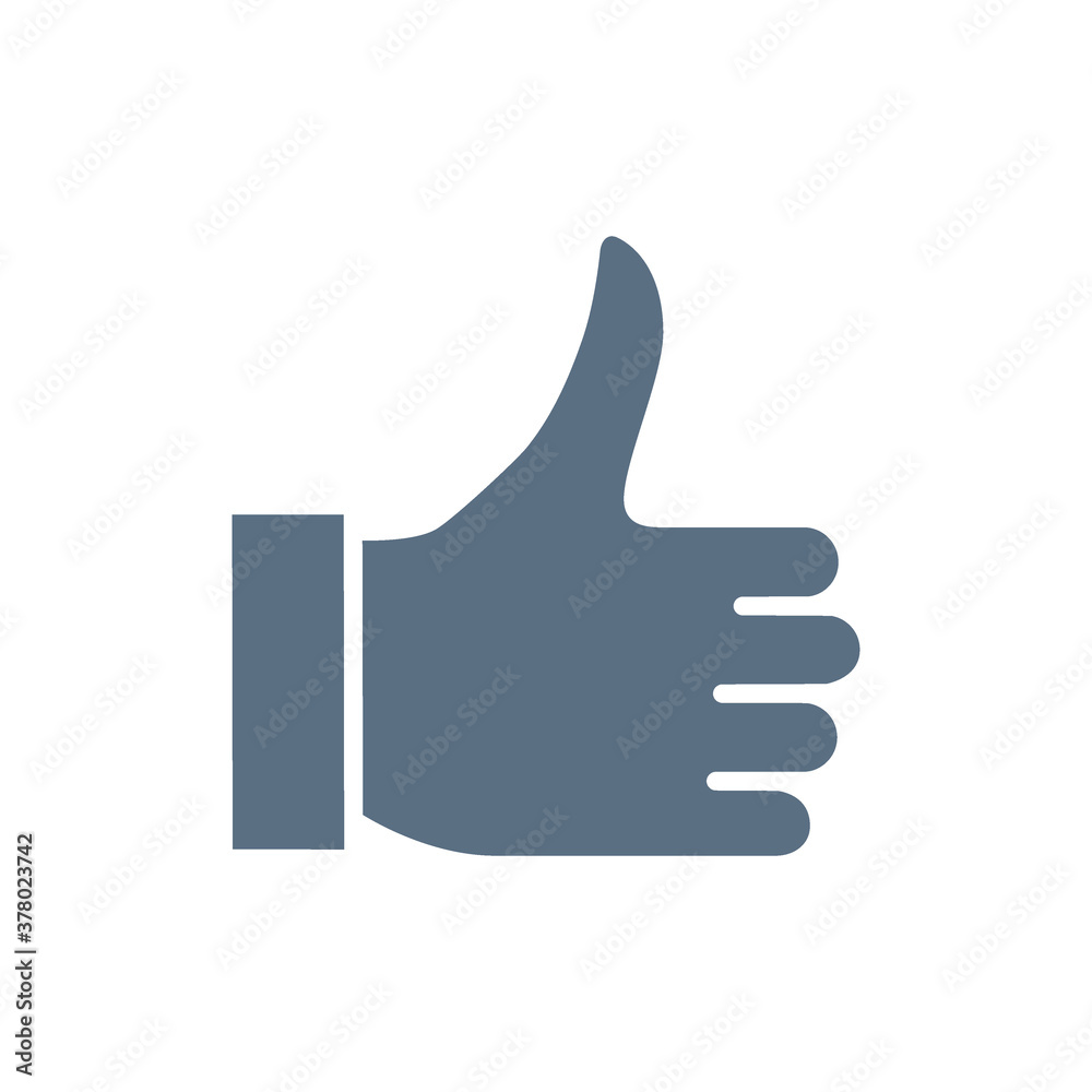 Like, thumb up colored icon. Approve gesture, best symbol Like, thumb up colored icon. Approve gesture, best symbol