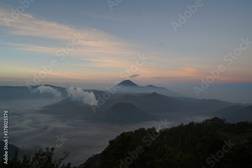 java indonesia volcanoes dawn bromo nature landscape
