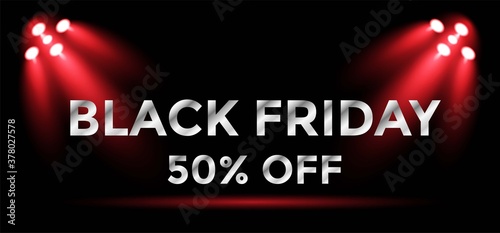 Black friday sale banner layout graphic vector background