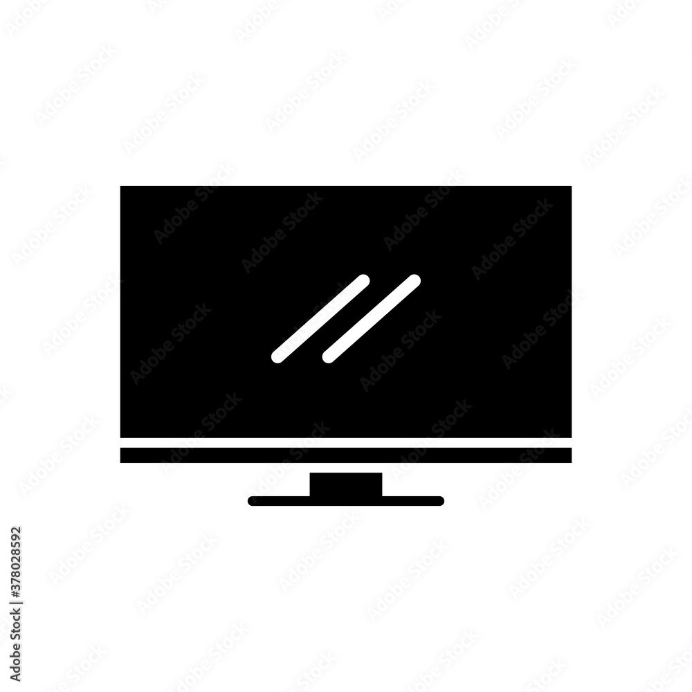 desktop computer monitor silhouette style icon desktop computer monitor silhouette style icon