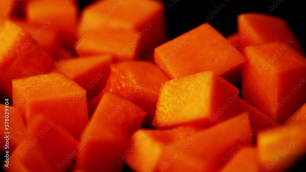 Adding Oil to Butternut Squash Adding Oil to Butternut Squash