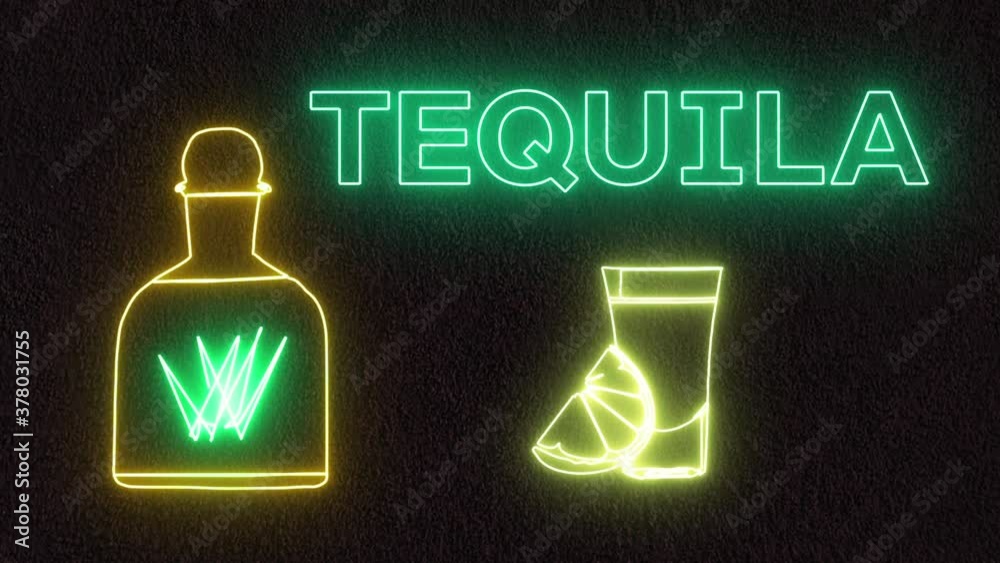 México tequila neon