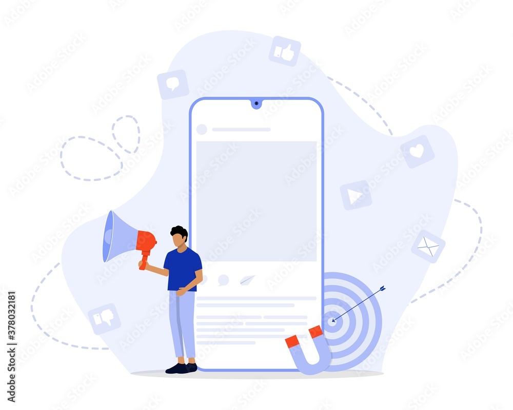 Mobile marketing concept illustration