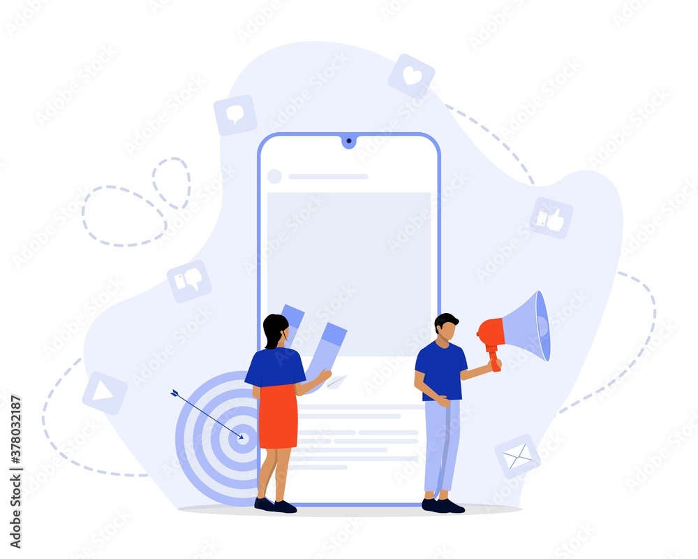 Mobile marketing concept illustration Mobile marketing concept illustration