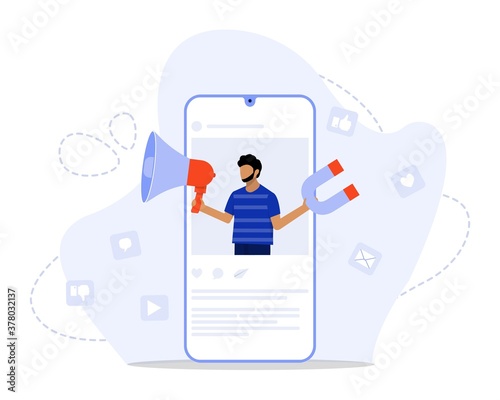 Mobile marketing concept illustration