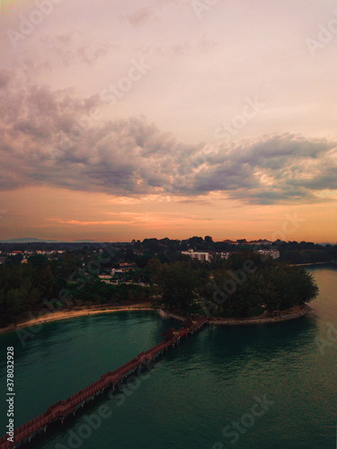 Sunset (edit) at Pantai Cahaya Negeri, Port Dickson, Negeri Sembilan Malaysia