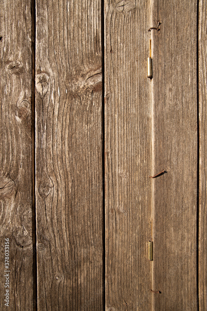 Naklejka premium Old brown dark wooden texture.