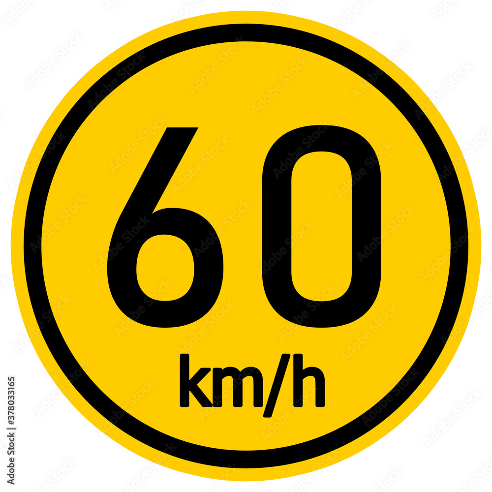 Vehicle driving speed limit icon. Vehicle driving speed limit icon.