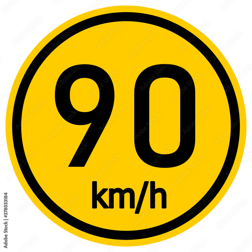 Vehicle driving speed limit icon. Vehicle driving speed limit icon.