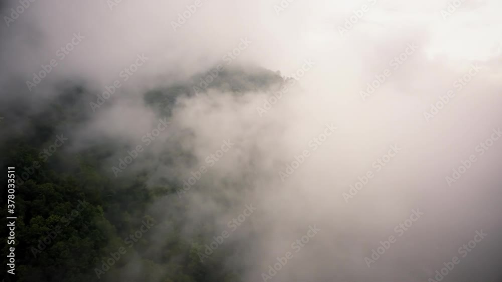 Logistic concept aerial view of countryside road passing through the serene lush greenery and foliage tropical rain forest mountain landscape Logistic concept aerial view of countryside road passing through the serene lush greenery and foliage tropical rain forest mountain landscape