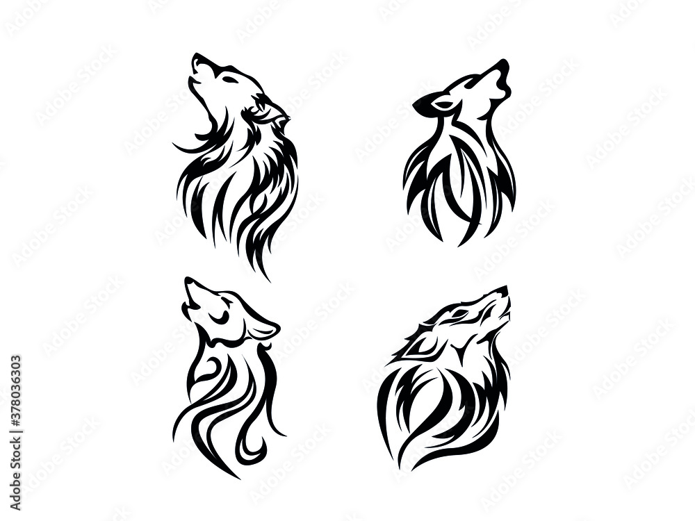 Wolf Head Icon Vector illustration. wolf face symbol. tattoo sign, emblem isolated on white background, Flat style for t-shirt graphic and silhouette, logo. EPS10. Wolf Head Icon Vector illustration. wolf face symbol. tattoo sign, emblem isolated on white background, Flat style for t-shirt graphic and silhouette, logo. EPS10.