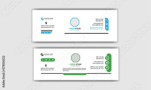 Corporate business  email signature template set.	
