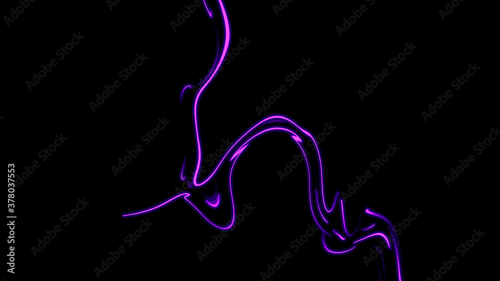 Purple blur circle neon lighting effects texture for text or copyspace on isolated background. Abstract light speed at motion exposure.