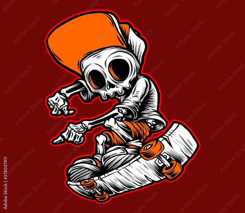 Cartoon skull t shirt deals