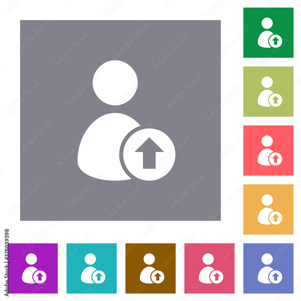 Move up user square flat icons Move up user square flat icons