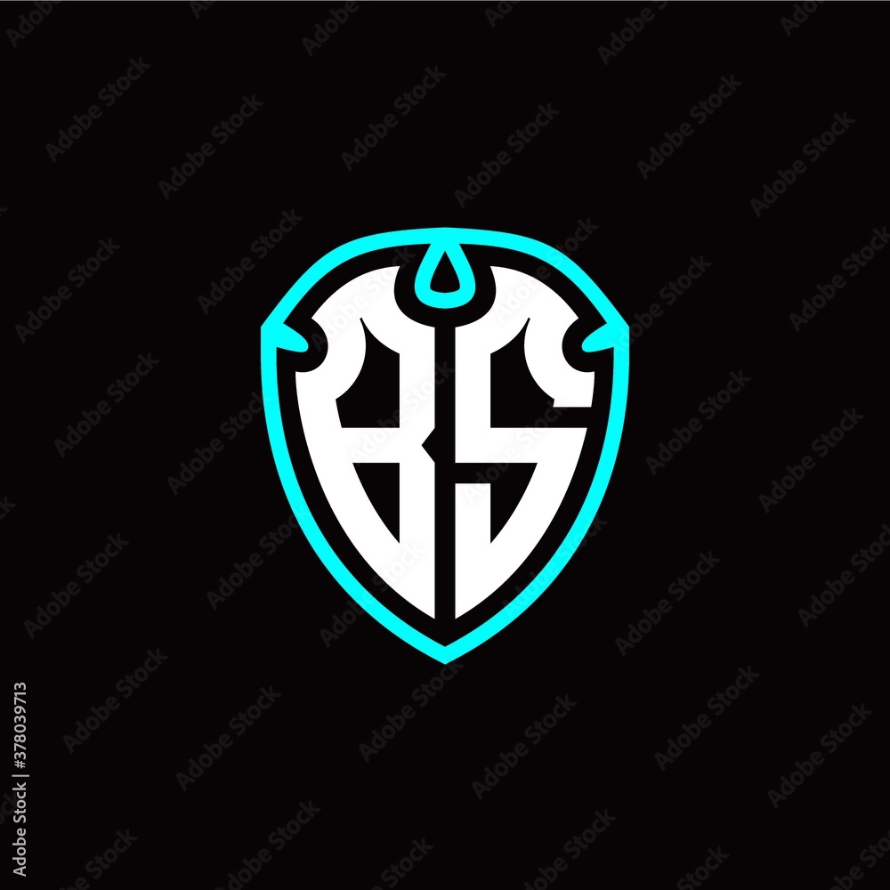 Initial B S letter with shield modern style logo template vector Initial B S letter with shield modern style logo template vector
