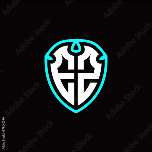 Free Download Initial E Z letter with shield modern style logo template vector - GFXLoad