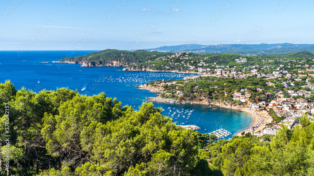 Views of Llafranc and Calalle of Palfrugell coast.