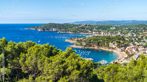 Views of Llafranc and Calalle of Palfrugell coast.