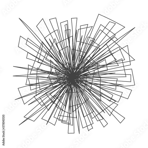 Tangle chaos abstract hand drawn messy scribble ball vector illustration. Random chaotic dynamic scrawl lines. Wild emotion irregular pattern isolated on white background.