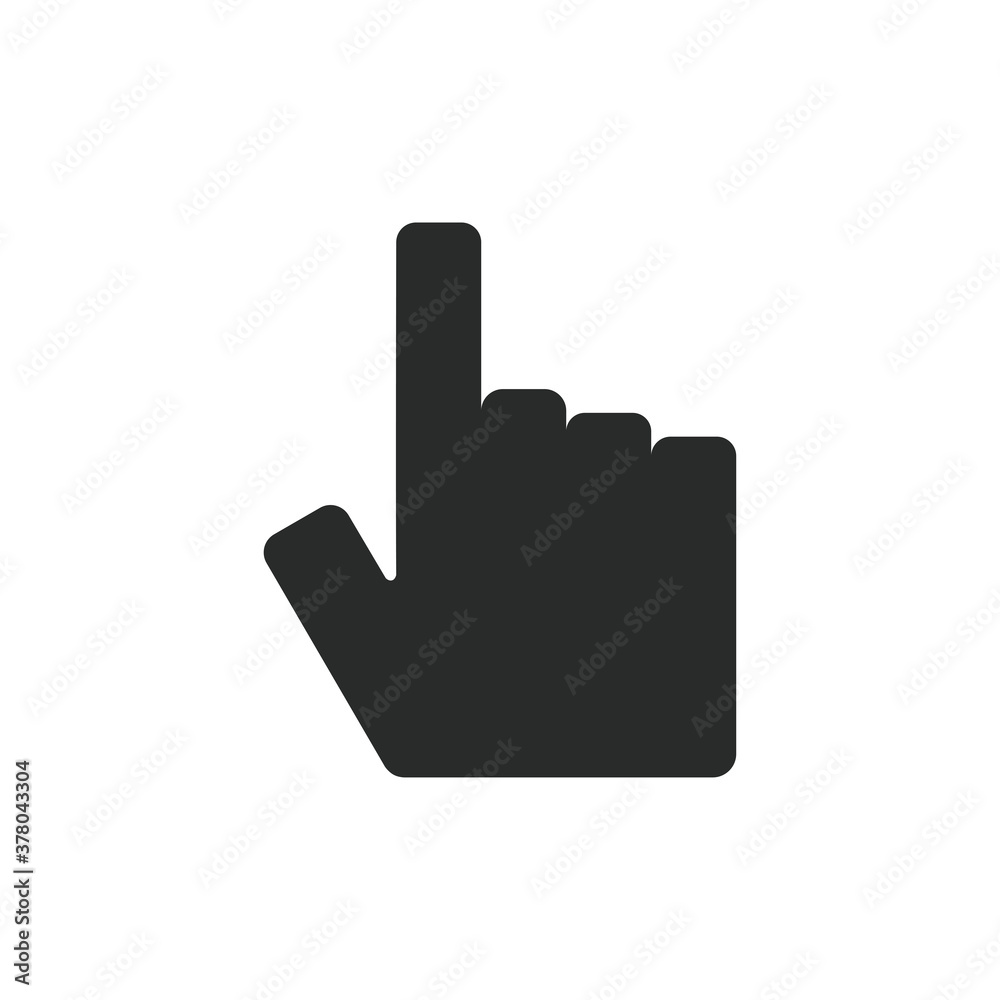 pointer hand, depress icon vector design illustration pointer hand, depress icon vector design illustration