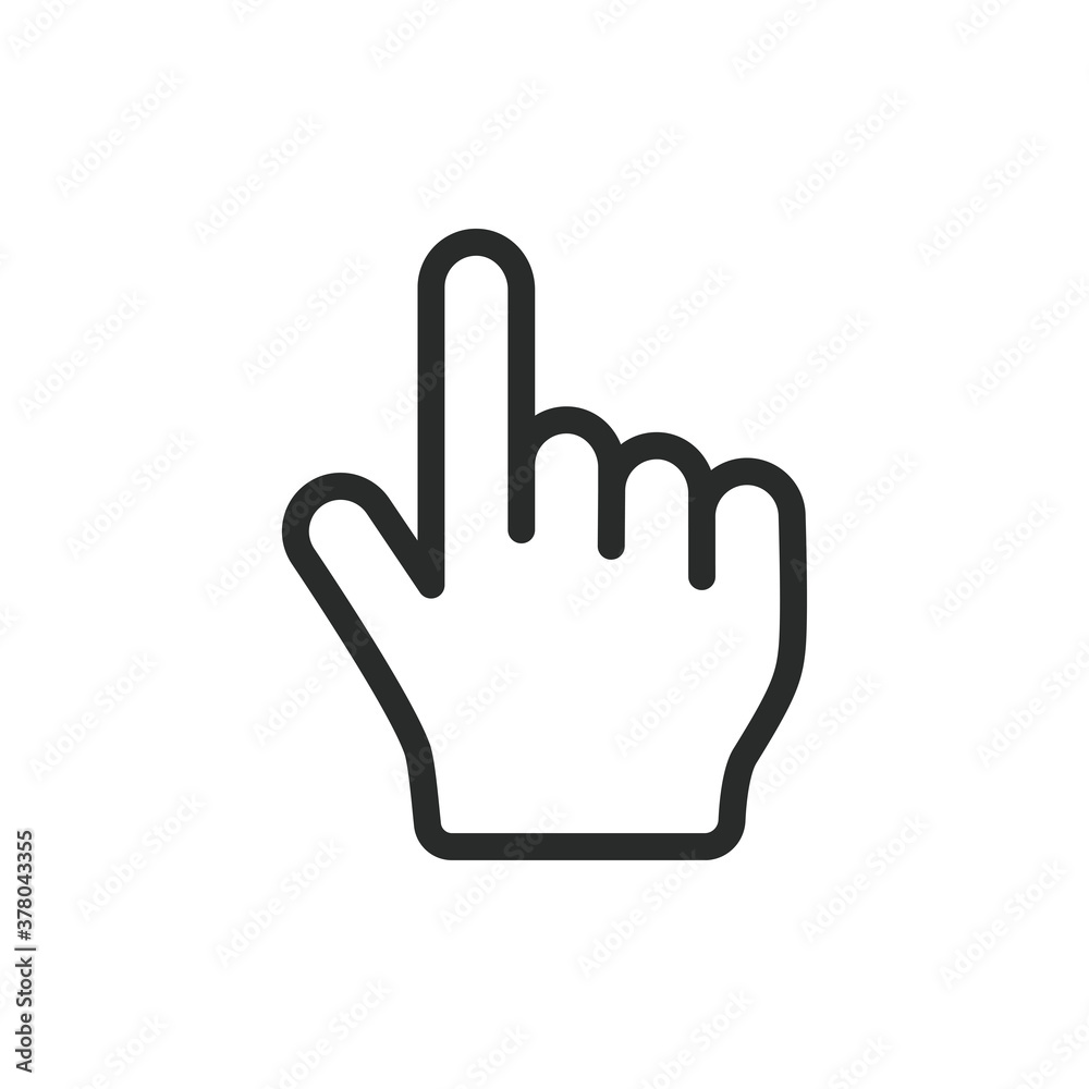 pointer hand, depress icon vector design illustration pointer hand, depress icon vector design illustration