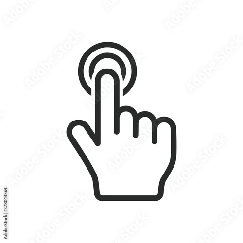 pointer hand, depress icon vector design illustration