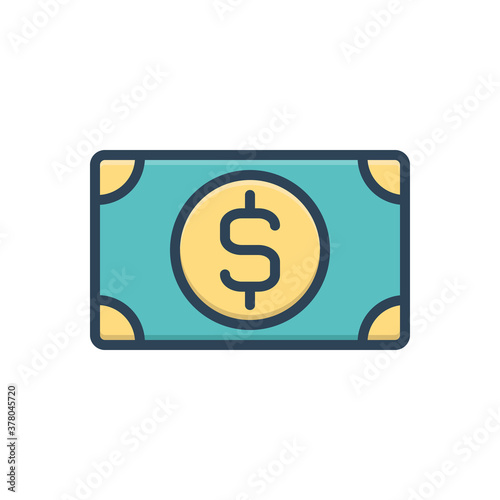 Color illustration icon for wealth