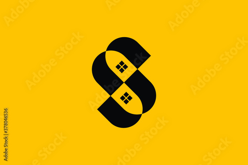 Logo design of S SS in vector for construction, home, real estate, building, property. creative elegant Monogram. Premium Business home logo icon. 