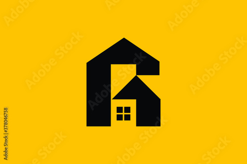 Logo design of R PR RP  in vector for construction, home, real estate, building, property. creative elegant Monogram. Premium Business home logo icon. 
