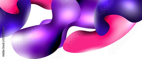 Bubbles abstract background. Liquid splashes on white vector template