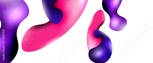 Bubbles abstract background. Liquid splashes on white vector template