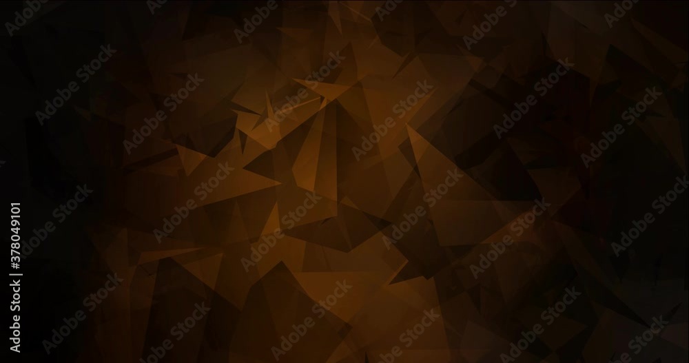 4K looping dark brown polygonal video footage. Holographic abstract video with gradient. Slideshow for web sites. 4096 x 2160, 30 fps. Codec Photo JPEG.
