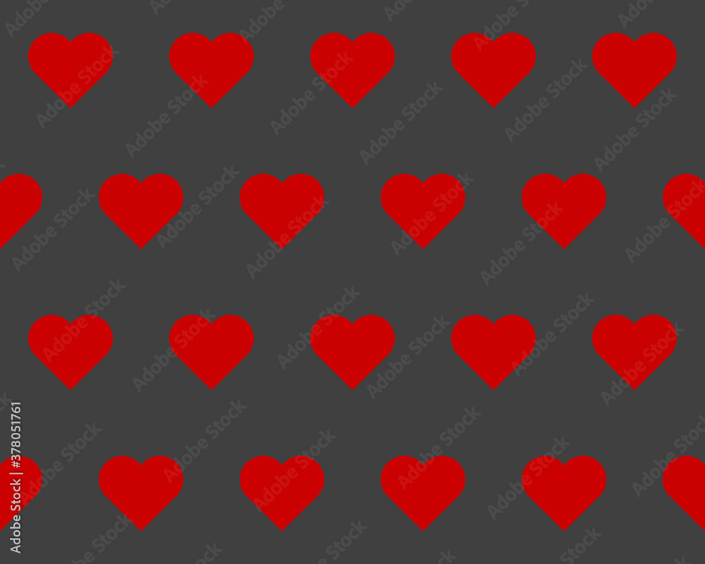 Seamless pattern with Hearts card suit. Endless background. Vector illustration. Seamless pattern with Hearts card suit. Endless background. Vector illustration.