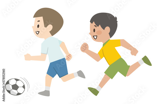 サッカーをする子供たち © あんころもち(ankomando)