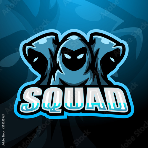 3 ninja squad esport logo design