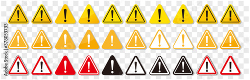 warning sign icon vector triangle