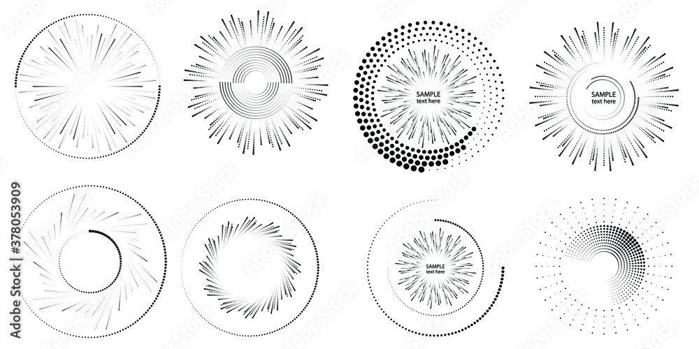 Halftone dots in circle form. round logo . vector dotted frame . design element Halftone dots in circle form. round logo . vector dotted frame . design element
