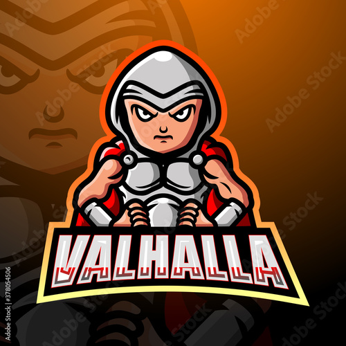 Valhalla mascot esport logo design
