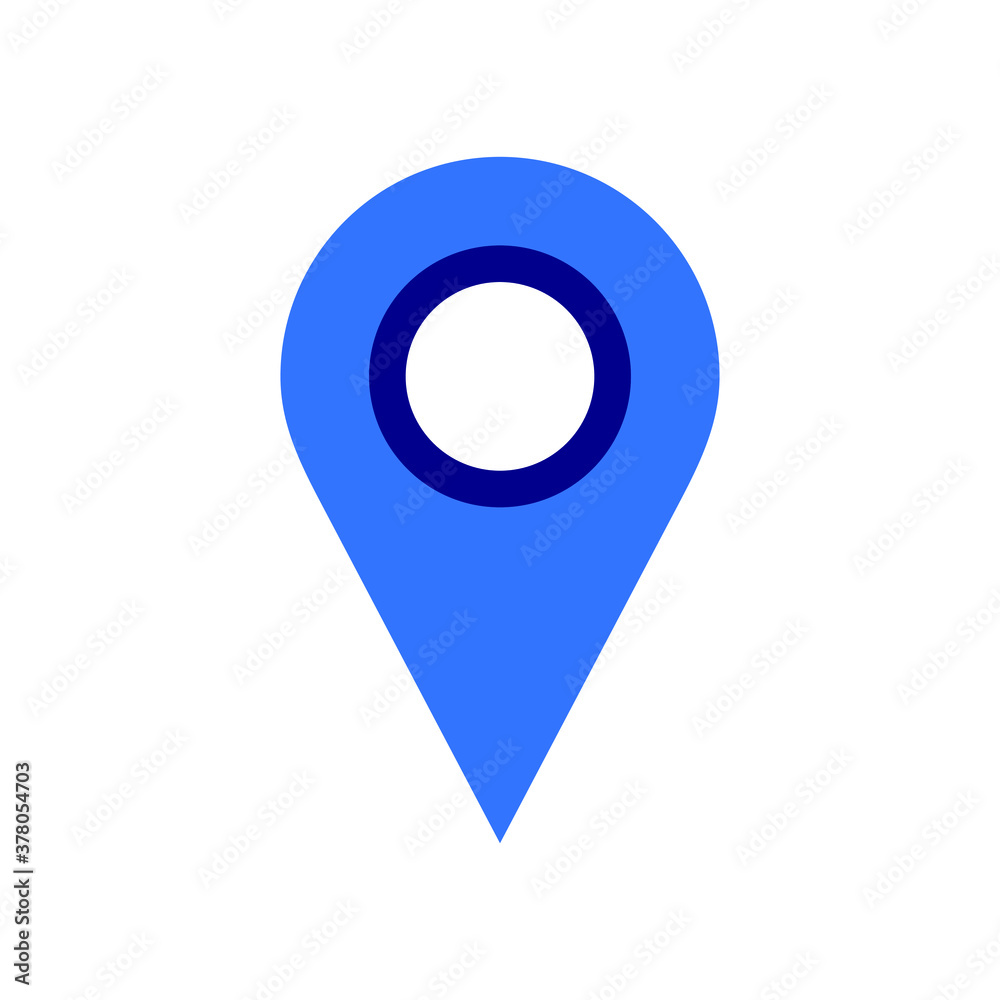 Map pointer with icon Map pointer with icon