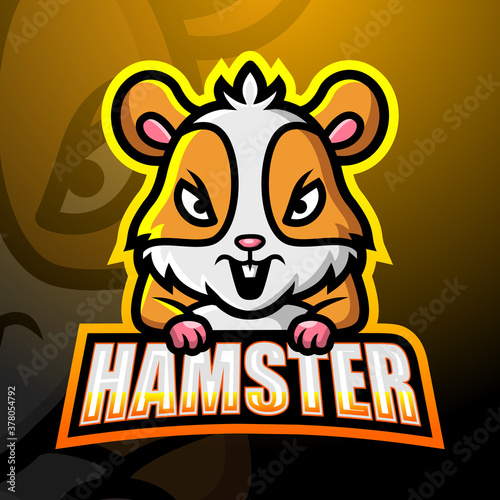 Hamster mascot esport logo design