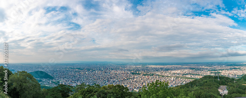 藻岩山山頂から望む札幌市の街並み  北海道札幌市の風景 photo