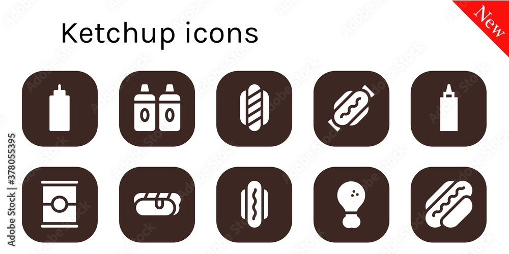 Modern Simple Set of ketchup Vector filled Icons Modern Simple Set of ketchup Vector filled Icons