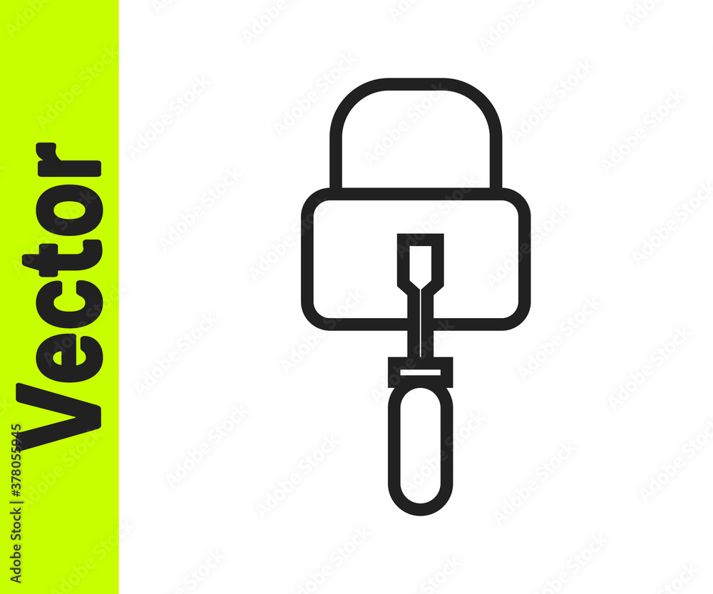 Black line Lockpicks or lock picks for lock picking icon isolated on white background. Vector Illustration. Black line Lockpicks or lock picks for lock picking icon isolated on white background. Vector Illustration.